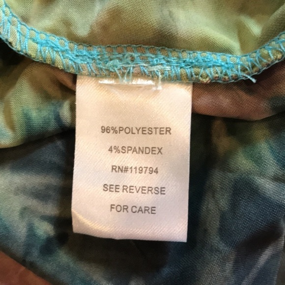 Price firm ONE WORLD Tie Dye Sleeveless Embellished Dress Size 2X - Picture 5 of 9